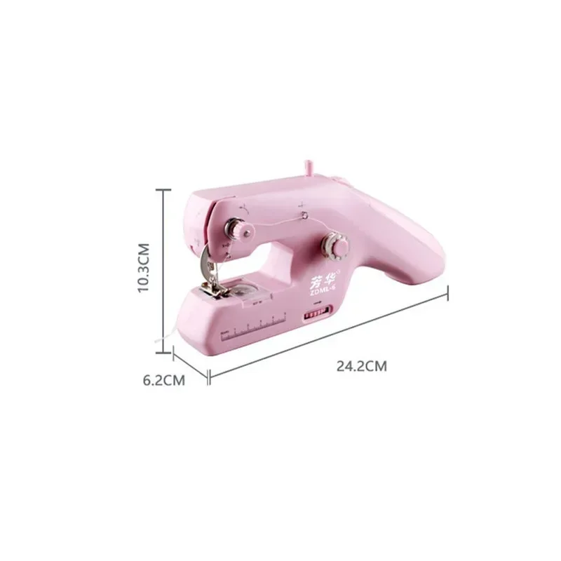 ZDML-6 Electric Sewing Machines DC Power Supply or 4AA Battery Portable Sewing Machines Handwork Tools Needlework Accessories