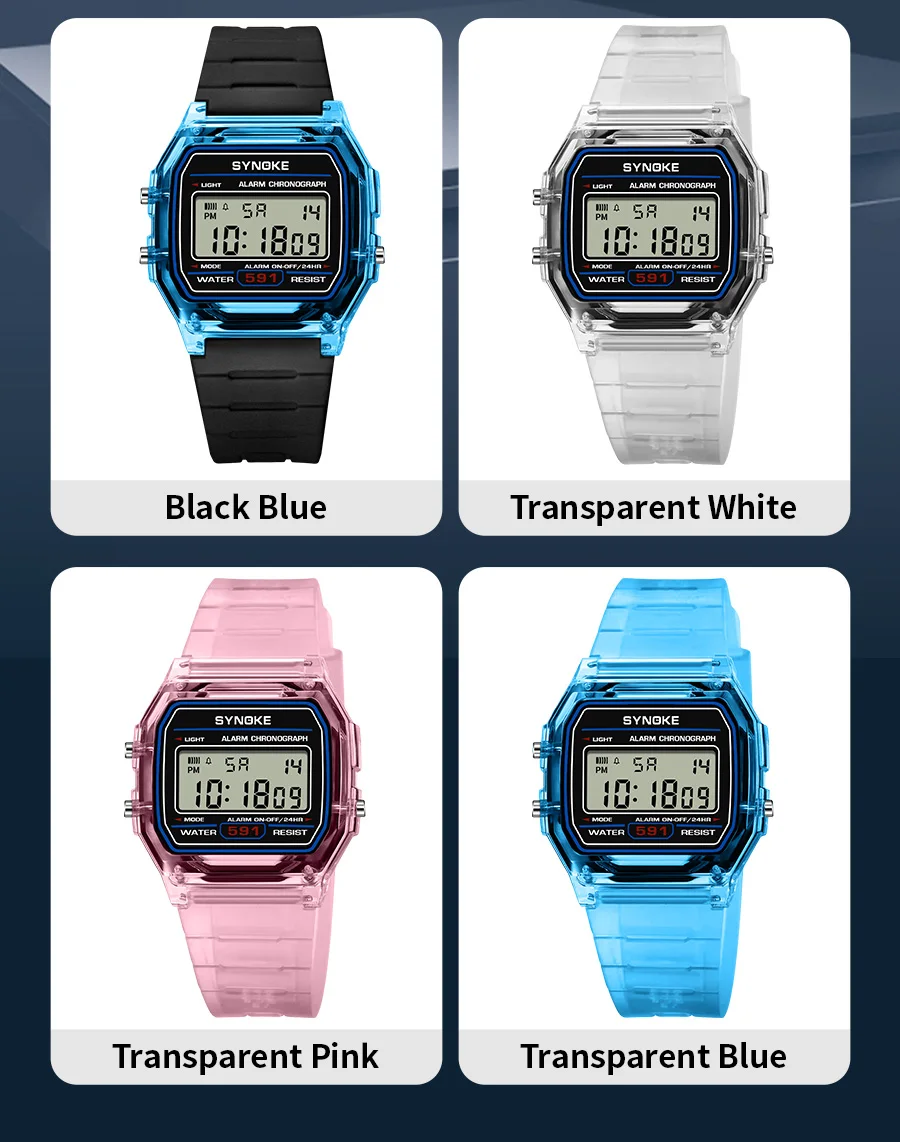 SYNOKE Student Digitaluhr Unisex Sportuhr Multifunktions Sport Wasserdicht Leuchtende LED Klassische Uhr für Männer und Frauen – Detail 16