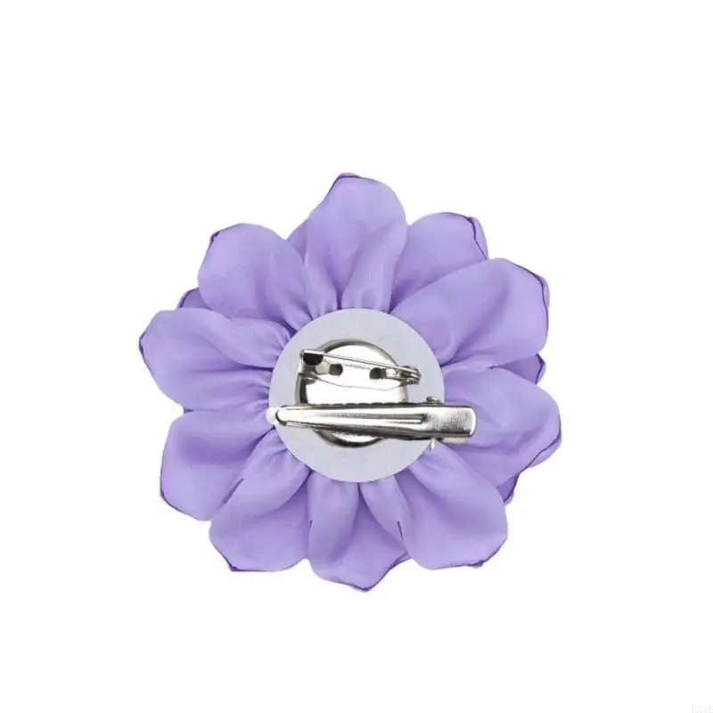Fabric Flower Pin Adornment Unique Fabric Flower Lapel Pin Ornament Beautiful Flower Brooch Pin Accessory