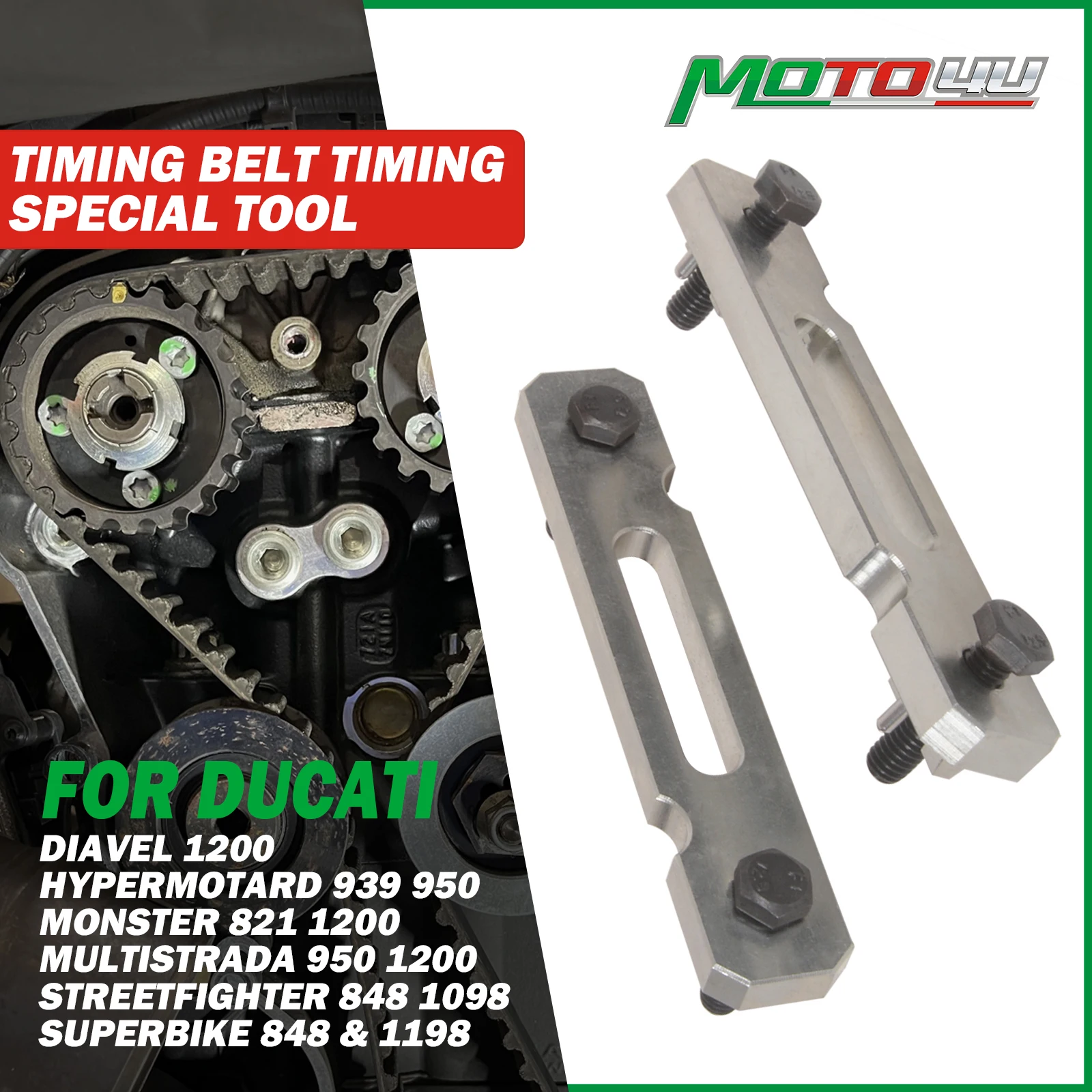 Ferramenta especial para correia dentada de motocicleta, ferramentas de travamento do eixo de distribuição para ducati monster 821 streetfighter 848 1098