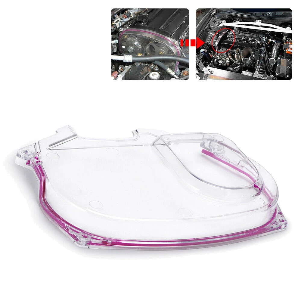 Clear Cam Gear Timing Belt Cover Turbo Cam Pulley for Mitsubishi Lancer Evolution EVO 9 IX Mivec 4G63 05-07