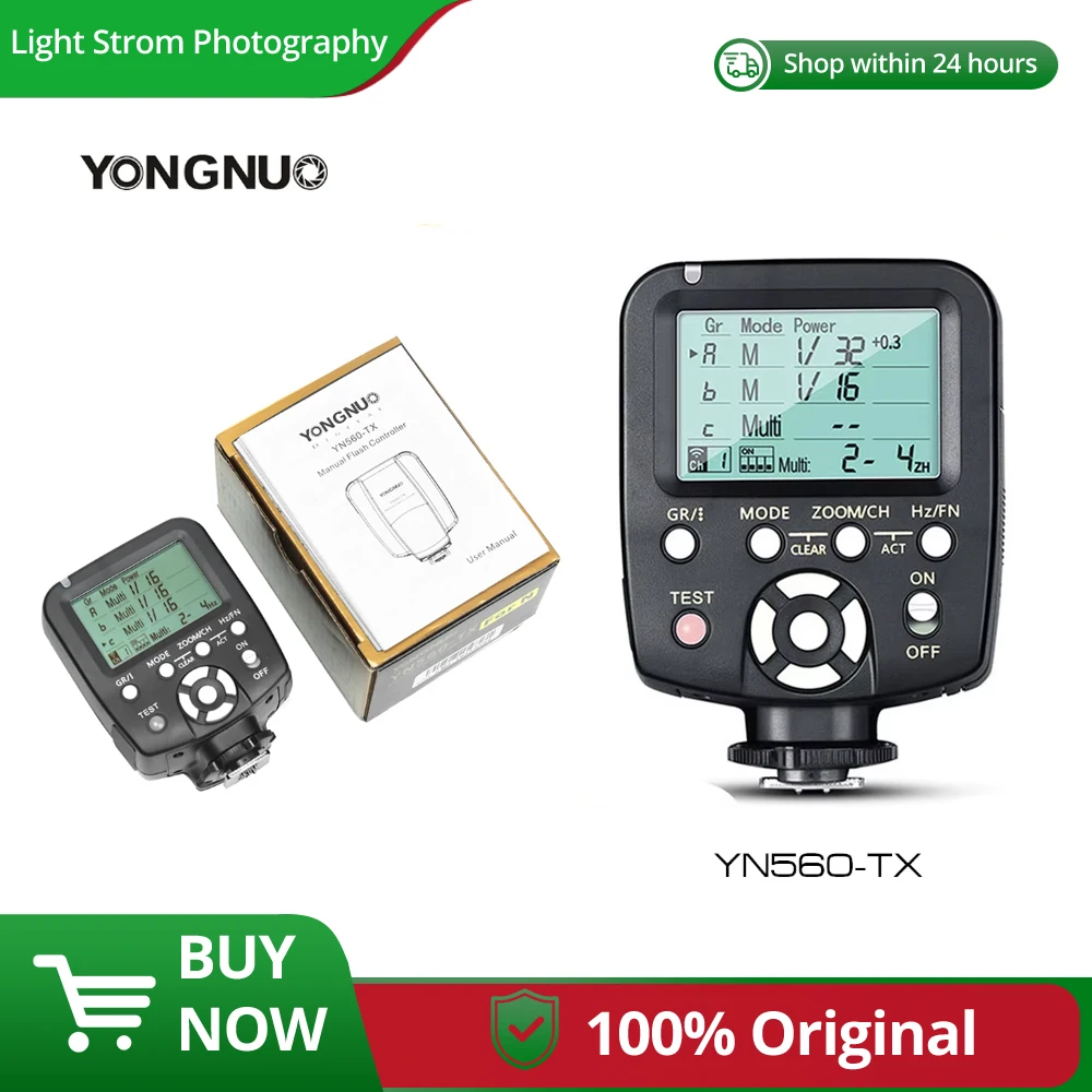 

YONGNUO YN560-TX-N YN560TX Wireless Manual Flash Transmitter Trigger Controller for YN-560 III YN560 IV for Nikon Camera