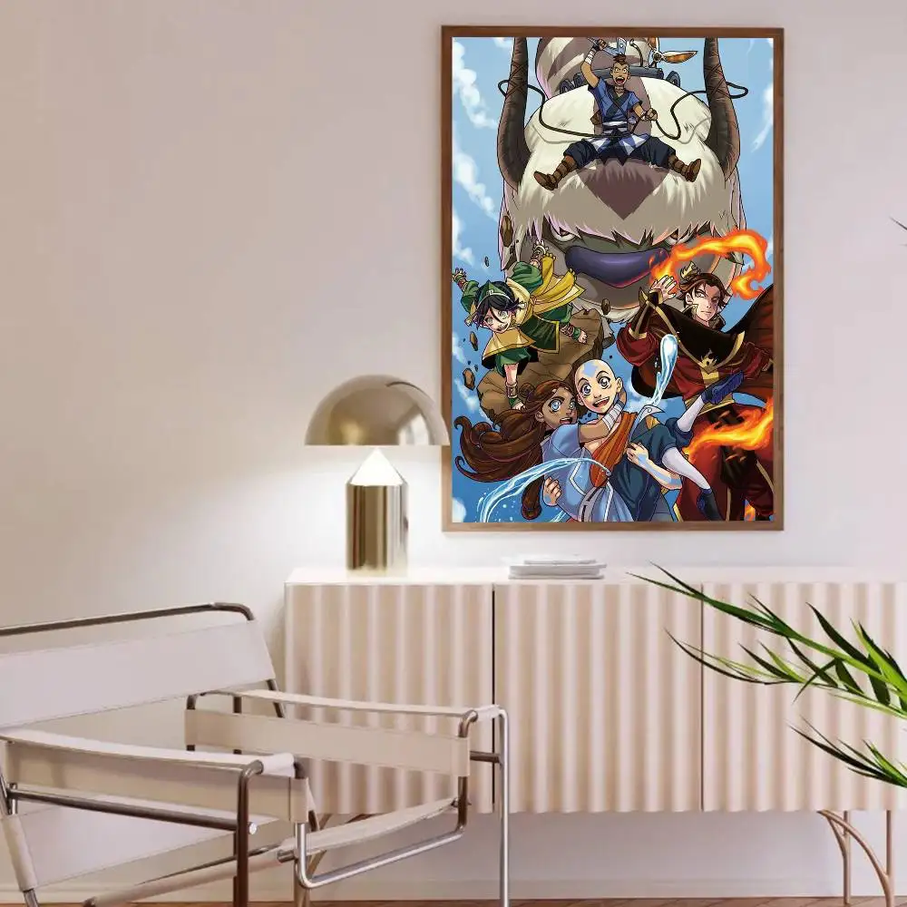1 قطعة الصورة الرمزية آخر A-Airbender المشارك ذاتية اللصق الفن ورق مقاوم للماء ملصق مقهى بار غرفة جدار ديكور