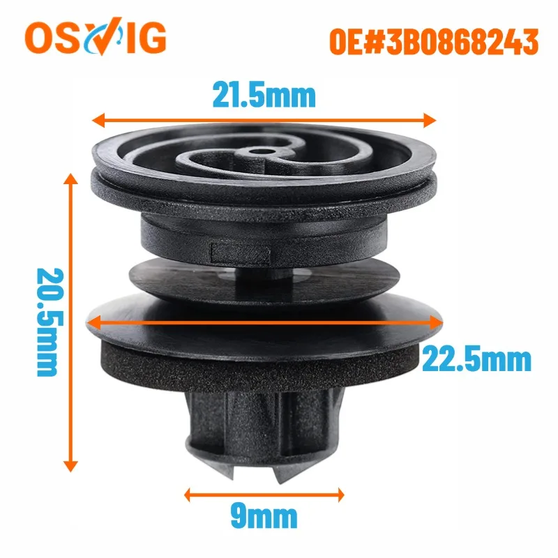 

20pcs OE#3B0868243 Door Trim Panel Retainer Clips for VW Golf Jetta GTI Passat 3B0-868-243