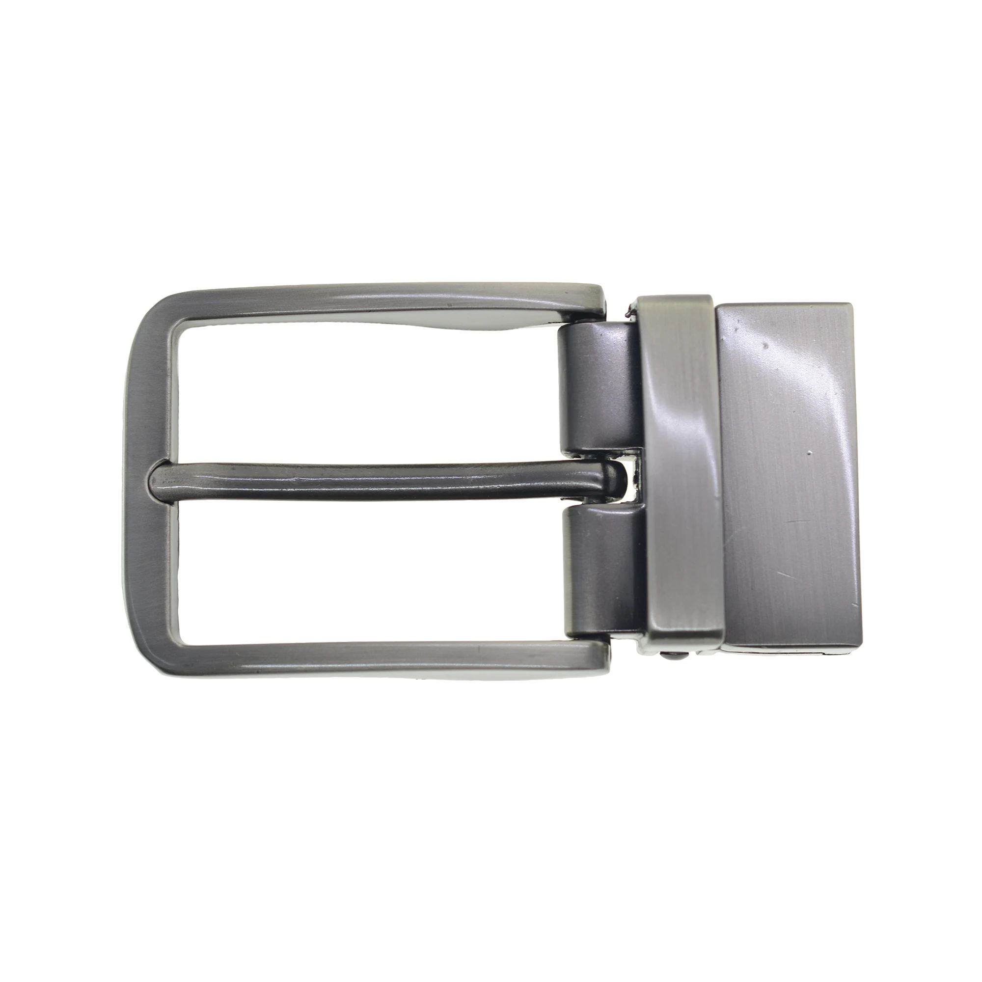 super fine pattern solid metal pin lock rotatable Prong secure Gunmetal man belt buckle for 1.35inch strap replacement