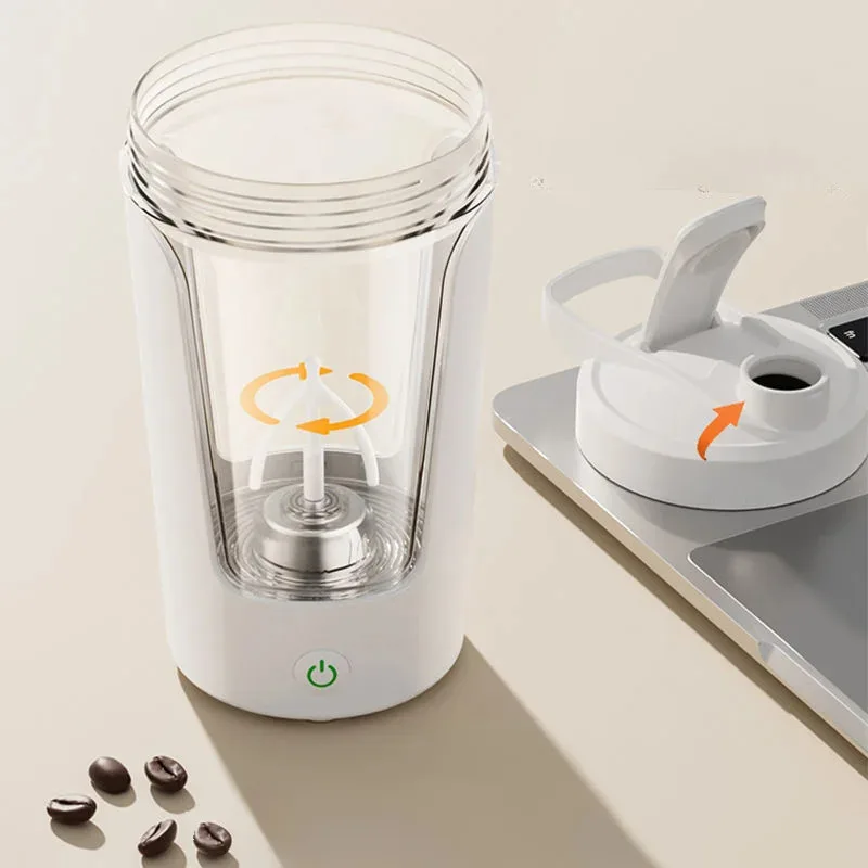 Shaker Cup USB Charging Shaker Cup For Protein Shaker Meal Replacement Shake Portable Gym Water Bottle Mixing Cup 450ml - view 3
