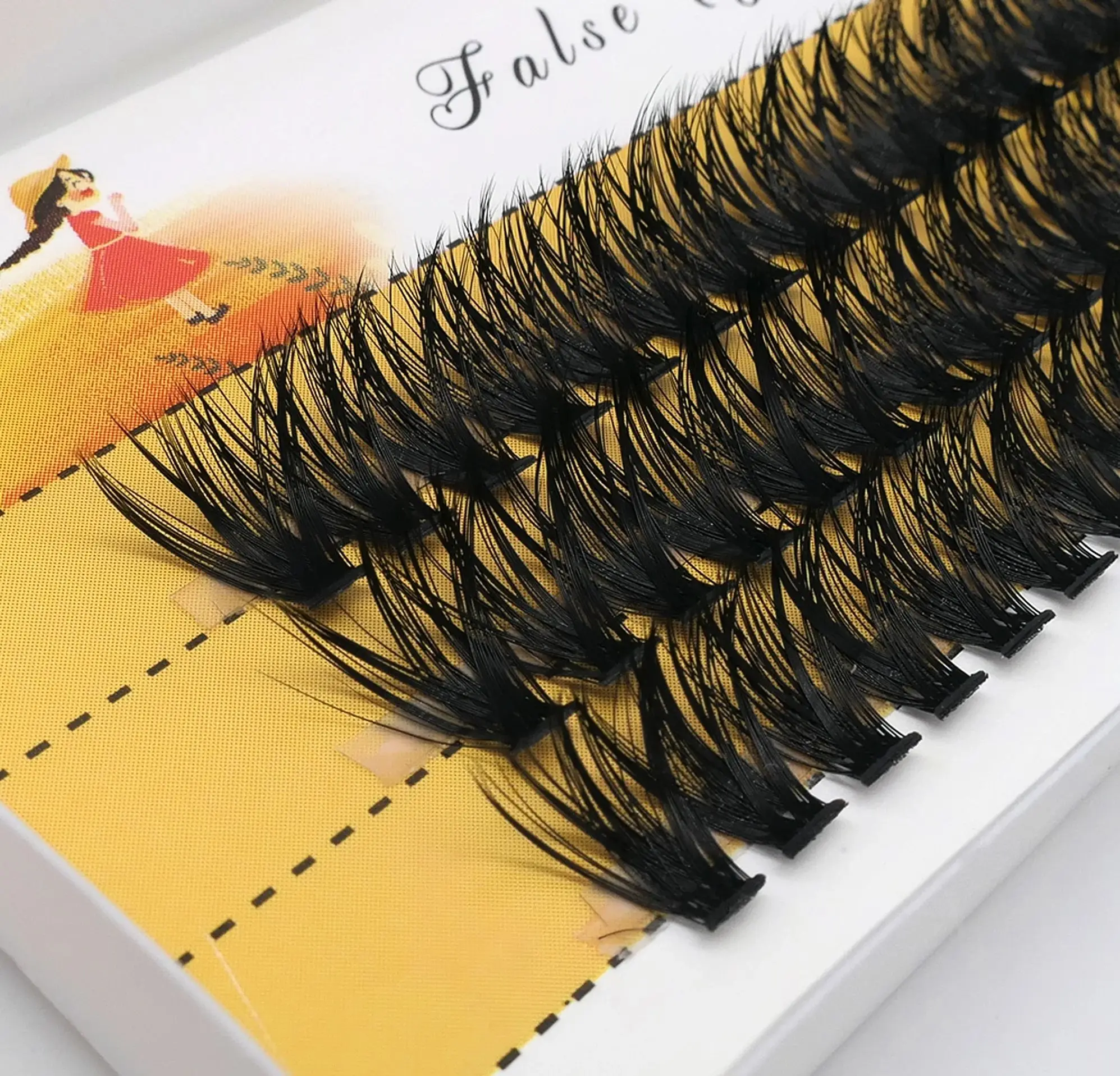 50D Cluster Eyelash Extension Natural Mink Eyelash Volume Fans Individual eyelash bundles Professional Makeup Cilias