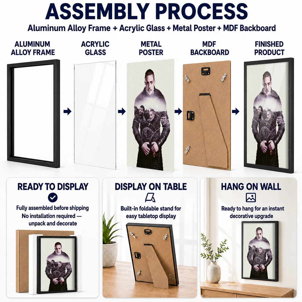 The Last Kingdom Movie Metal Poster With Aluminum Alloy Frame Personalized Photo Dramatic Story Style Wall Art For Living Room