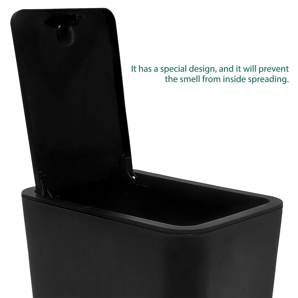 

3pcs Slim Press Lid Trash Can For Kitchen Living Room Reusable Modern Design Portable Bedroom Bathroom Office Garbage