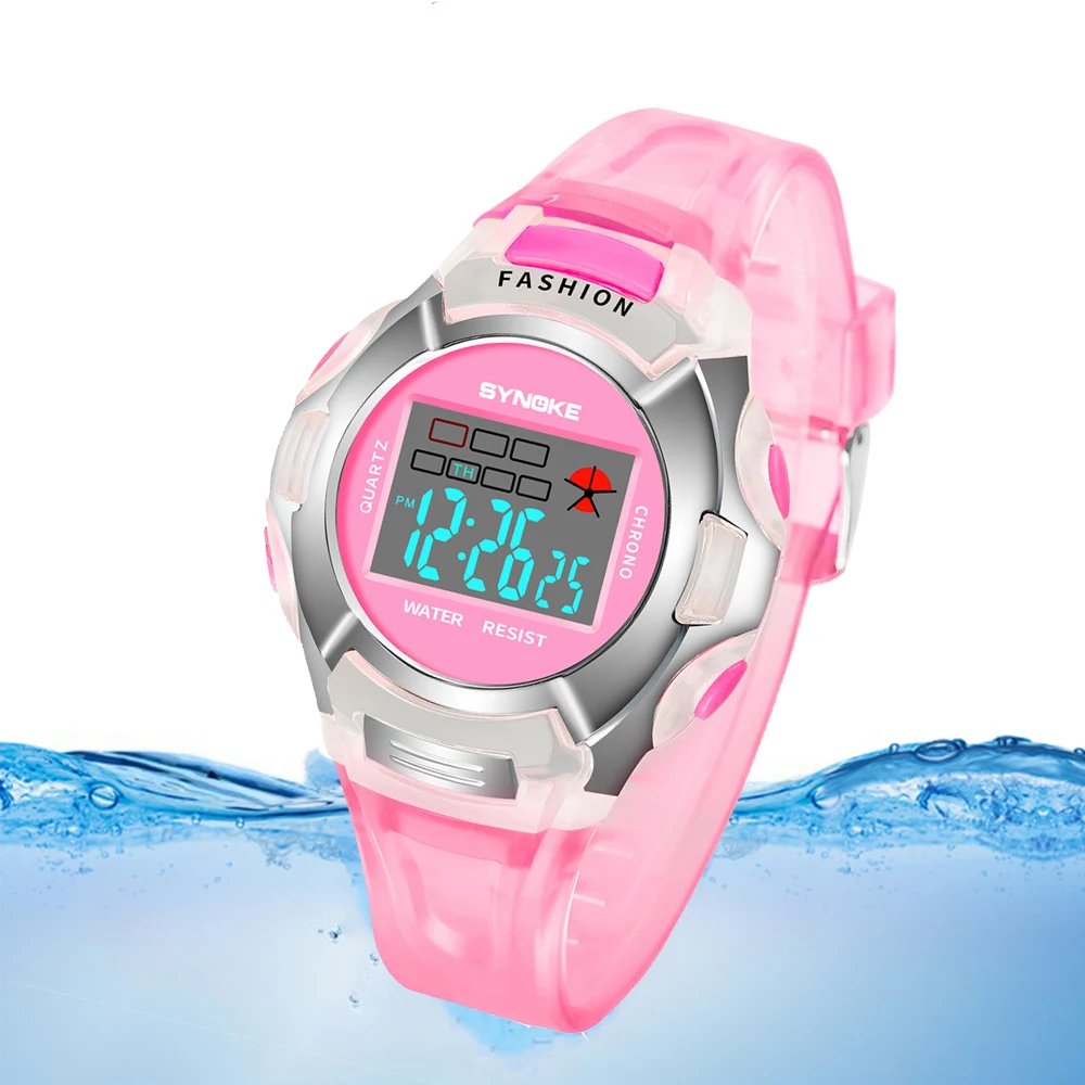 Student Electronic Watch Waterproof Sports Children Watch Glow Multi Function Digital Watch Seven Colors Light Gift Boys