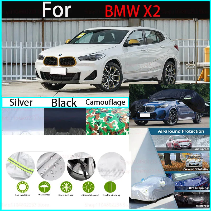 

Waterproof Car Covers for BMW X2 All-season Car Cover Full Coverage Dustproof Snowproof and UV-resistant