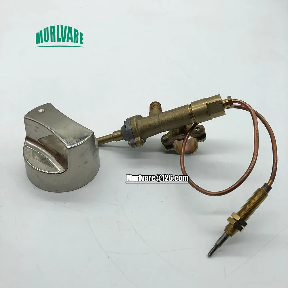 Gas Stove Burner Water Heater Boilers Parts Gas Control Valve Knob Brass Safety Valve With 6.3mm Shaft Thermocouple