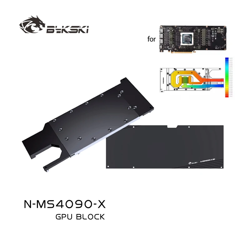 

Bykski N-MS4090-X GPU Block for MSI RTX 4090 Turbo Graphics Card Water Cooling / All Metal Copper Radiator Block