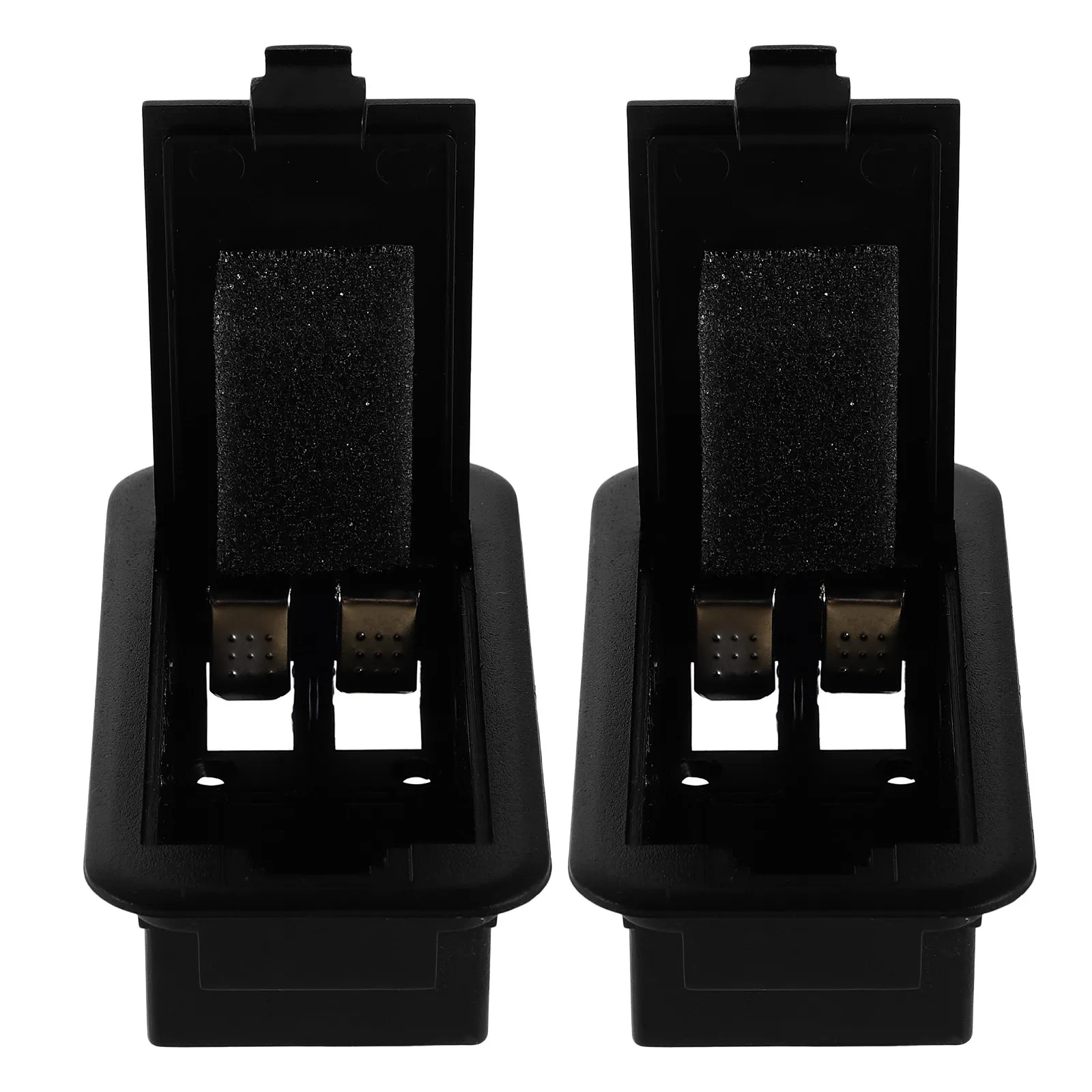 2Pcs Guitar Pickup Battery Box 9V Battery Holder Case Replacement Secure Cover Sponge Prevent Rattling for Electric Guitar Bass