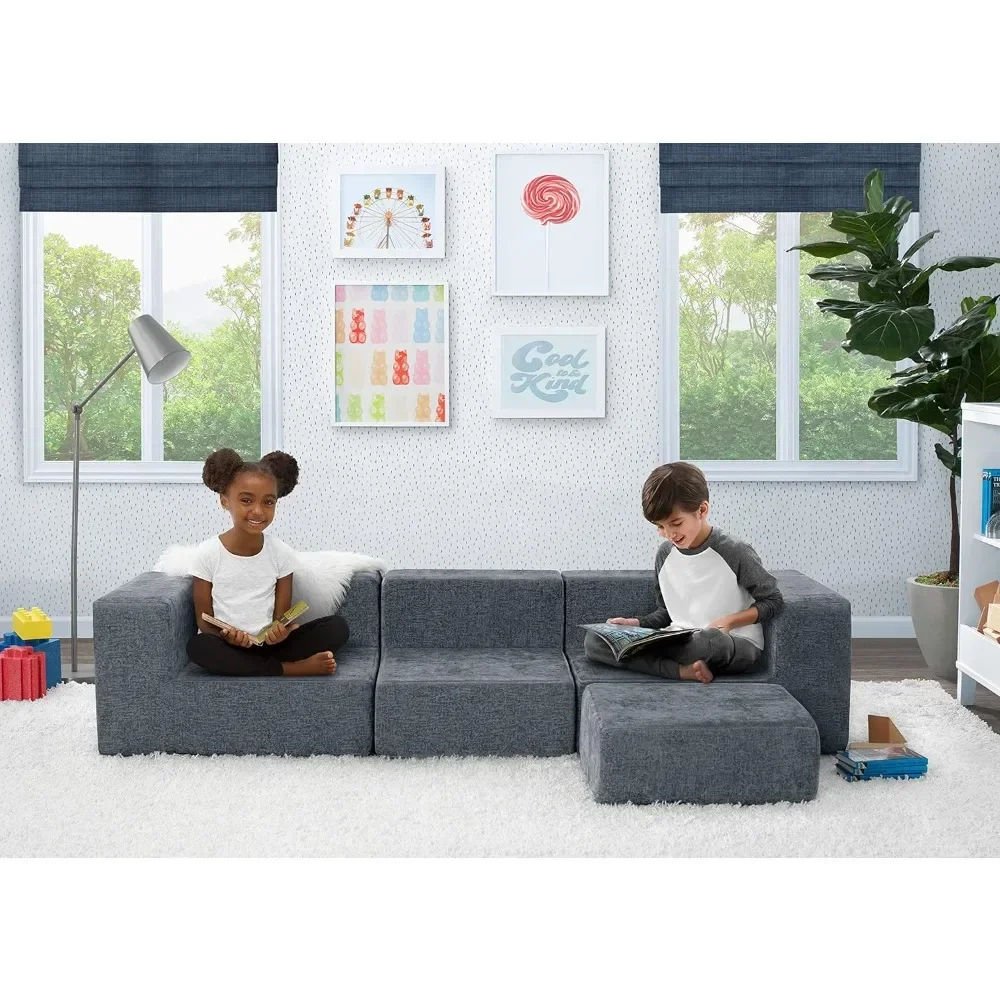 

Children's sofa Sectional Sofa Set, Armless Chair, Corner Chair, Grey