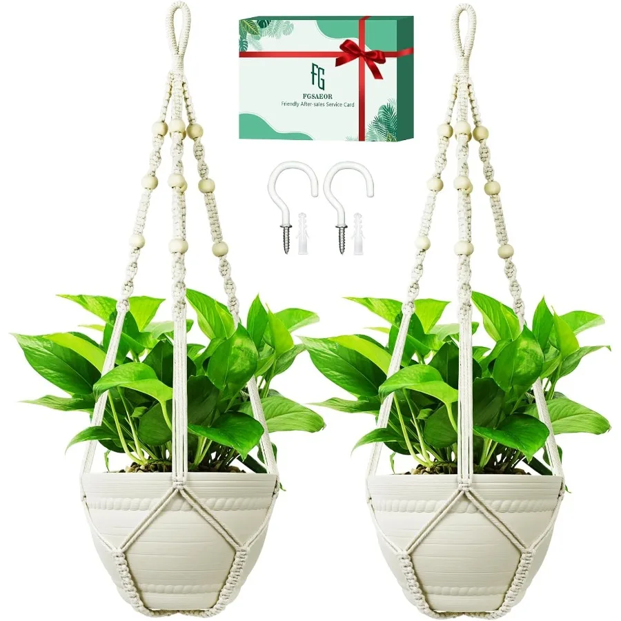 

Macrame Plant Hanger Hanging 315 inch Pot Bearing 20lb Planters DIY Handmade Hanging Planter Basket Holder 35 Inches Extra Long
