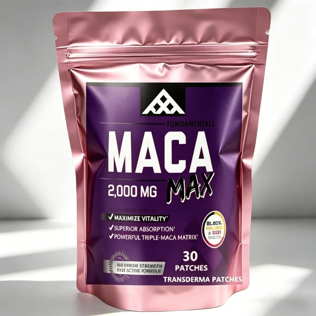 30 Parches Transdérmicos de Raíz de Maca con Extracto de Raíz de Maca Peruana Negra + Roja + Amarilla para Hombres y Mujeres