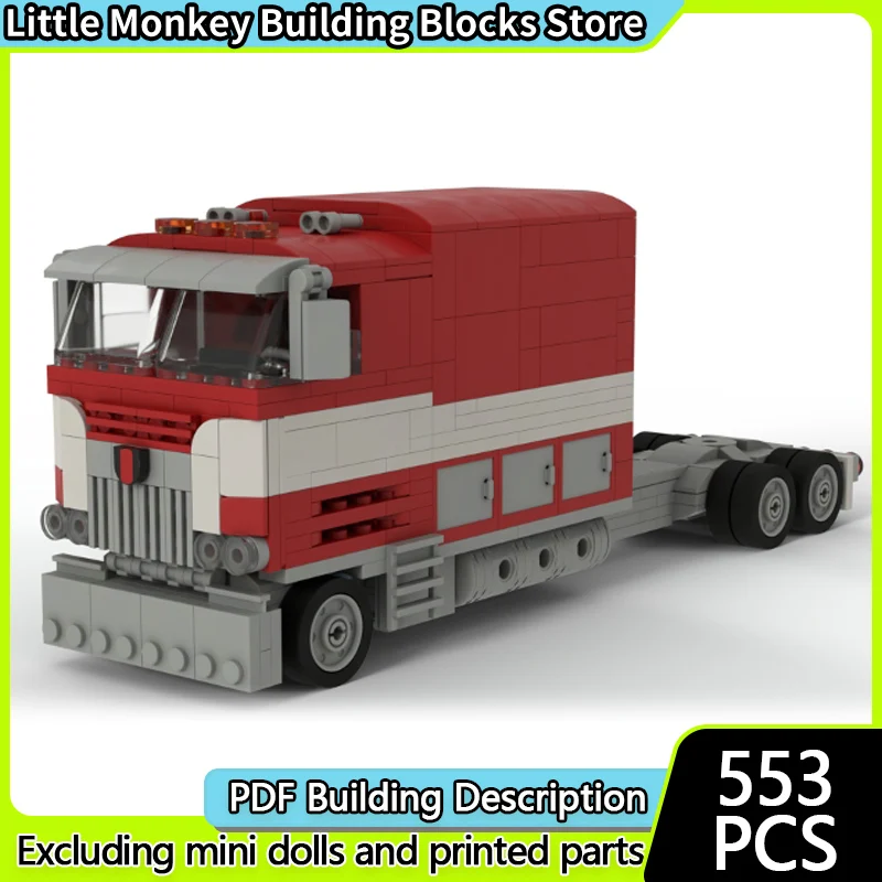 

Конструктор City Car Model MOC: Классический городской полуприцеп, модульная технология, развивающая игрушка для детей, подарок на праздник, набор для сборки