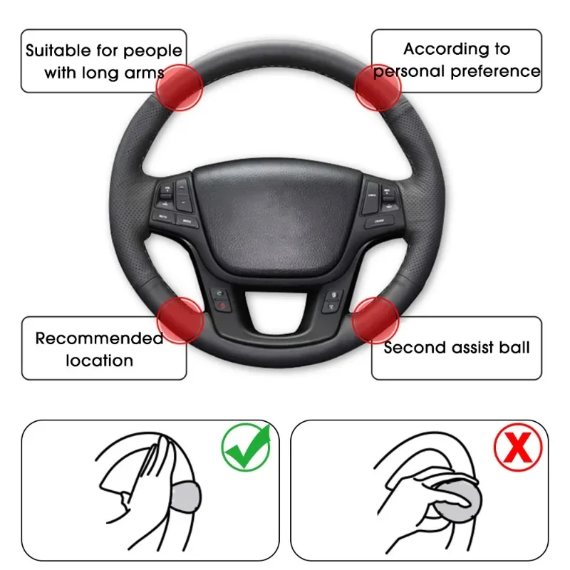 Car Steering Wheel Spinner  Universal Auto Steer Wheel 360 Degree Rotation Booster Labor-save  Ball Steer Wheel Helper