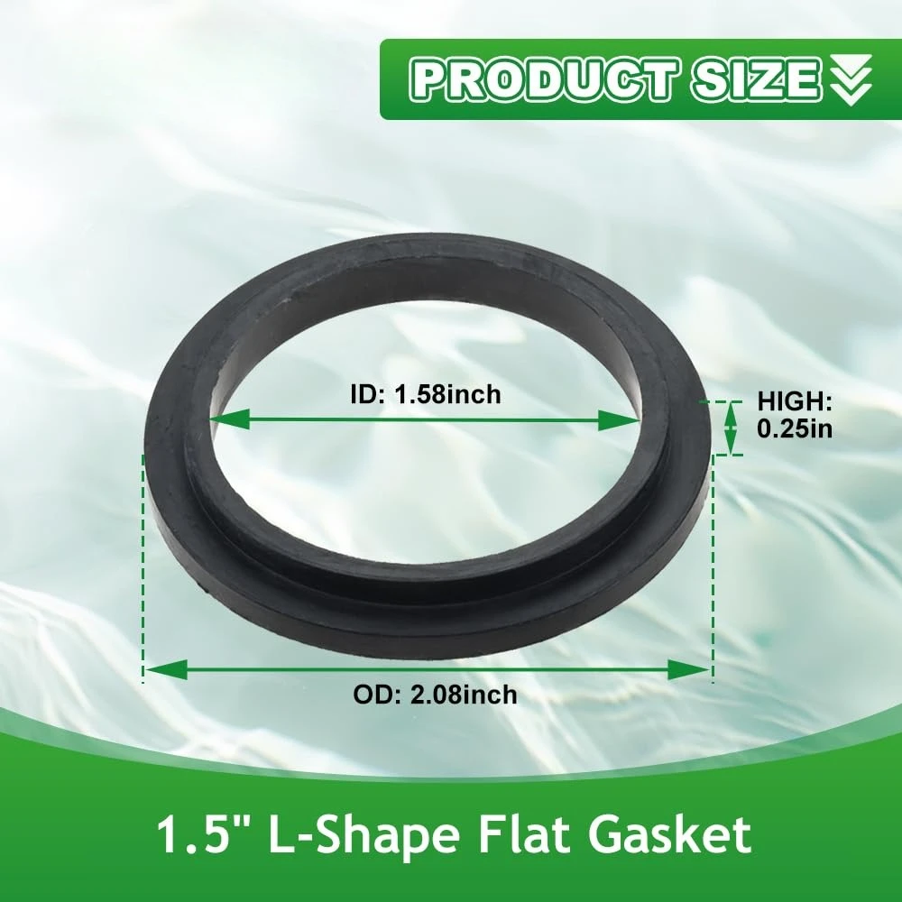 5-Pack L-Shaped Flat Gasket for 1.5