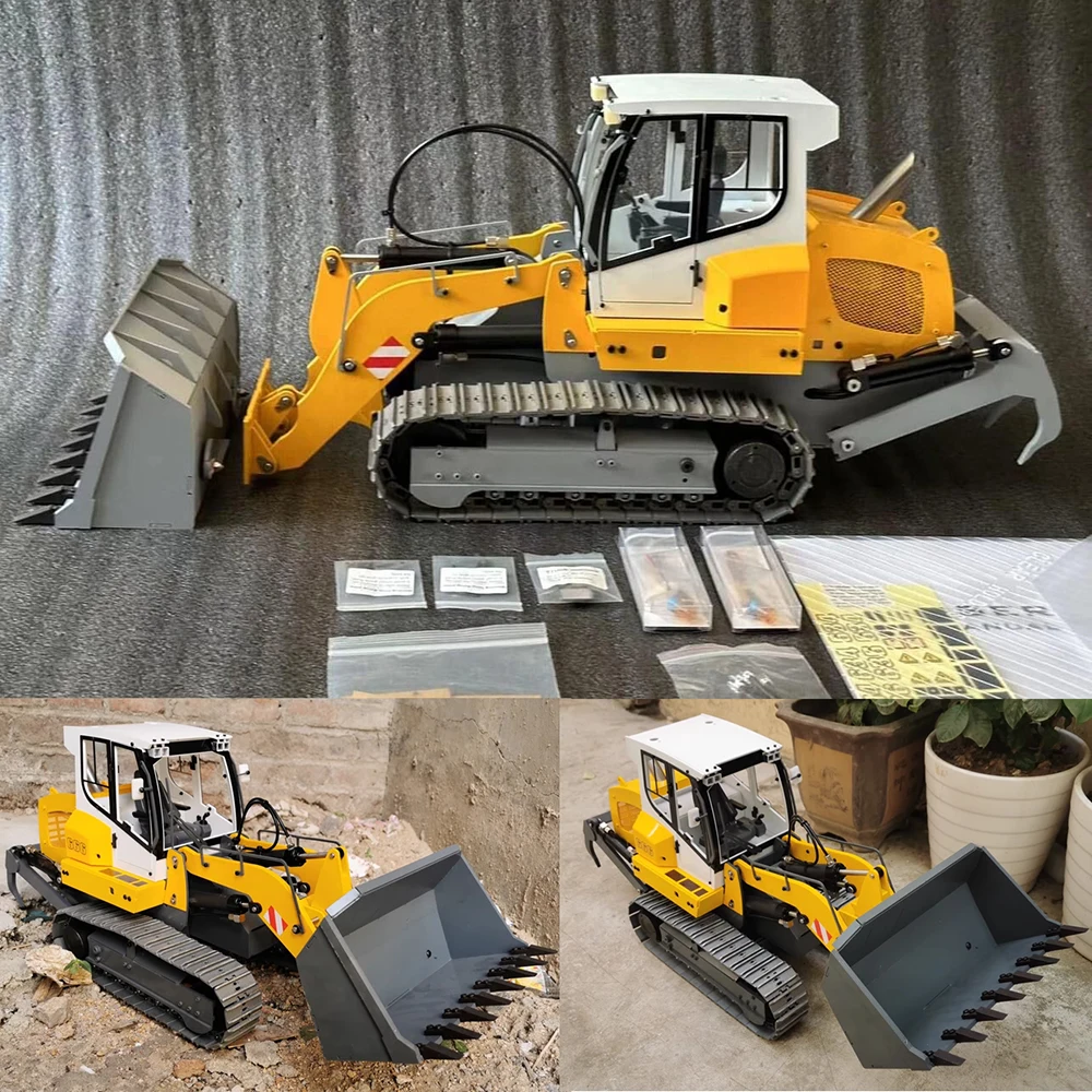 Zdalnie sterowanym samochodowym 1/12 ładowarka hydrauliczna RC metalowy Model Crawler Loader RTR z hydraulicznym Tailhook Loader zabawki samochody