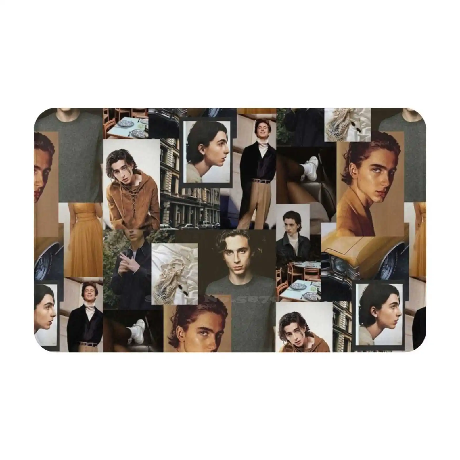 Timothee Chalamet : Collage Door Mat Foot Pad Home Rug Collage Aesthetic Timothee Chalamet Cute Cmbyn Call Me By Your Name