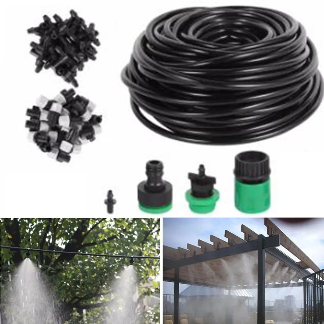 

Micro-sprinklers Spray Water Cooling Moisturizer Water Irrigation Kit Set 20m For Gardening Wateringbalcony Patio Cooling Tools