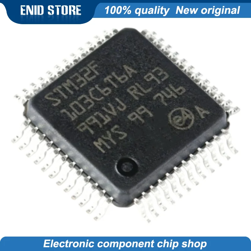 (100pcs/Lot) 100% New Original STM32F103C6T6A LQFP48 STM32F103C6T6 STM32F103 STM32F1 32-bit Cortex-M3 MCU Microcontroller IC In