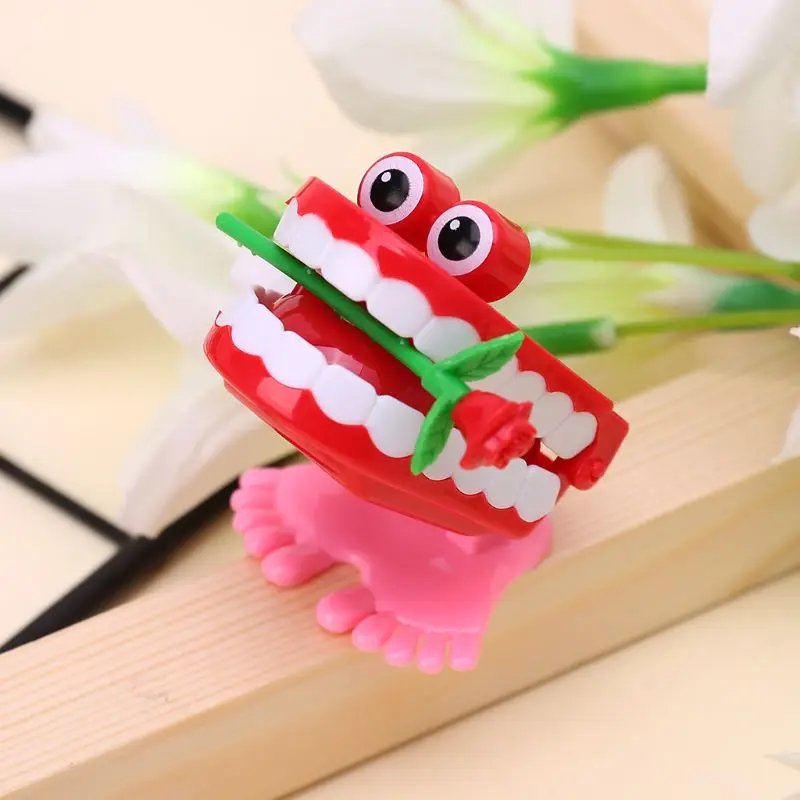 Clockwork Jumping Denture Rose Education Mechanical Desktop Decoration