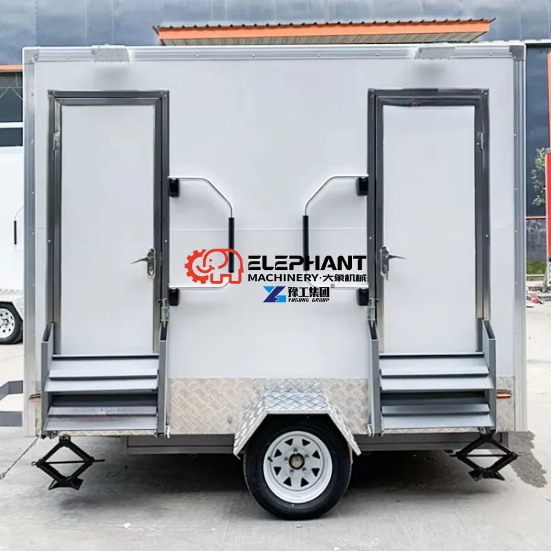 Modern Portable Toilets Mobile Restrooms Outdoor Mobile Bathroom Trailer Washroom for Camping Construction Durable Toilet