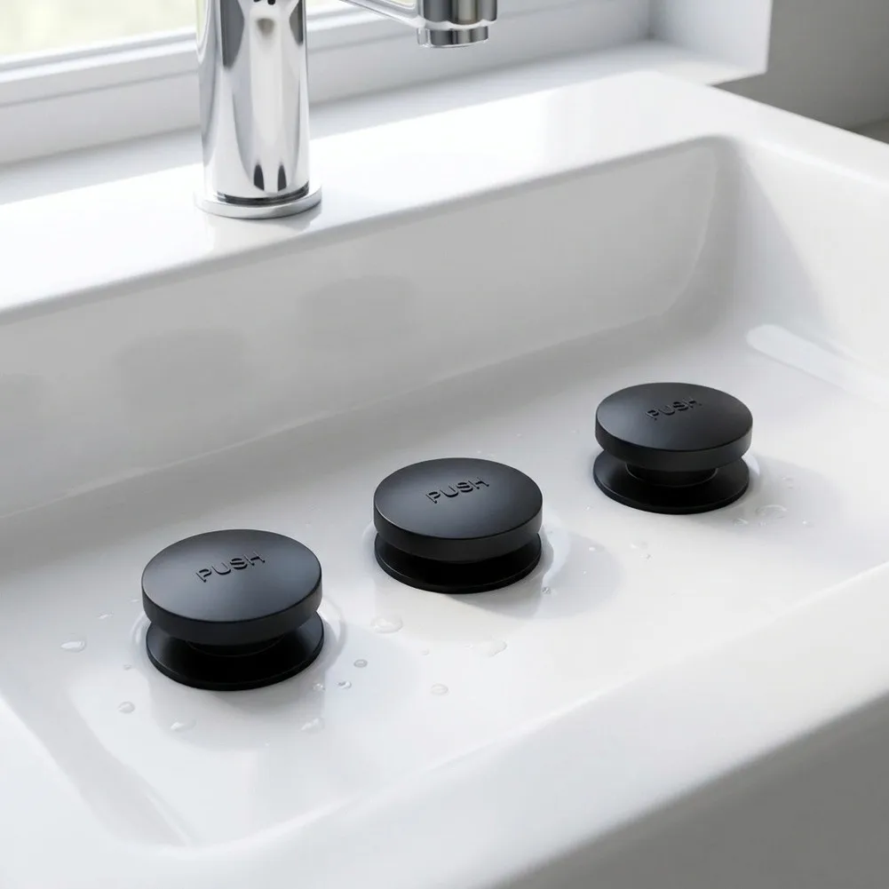 Sink Drain No‑Overflow Vessel Basin Drain Stopper For Bathroom For Vanity Sink