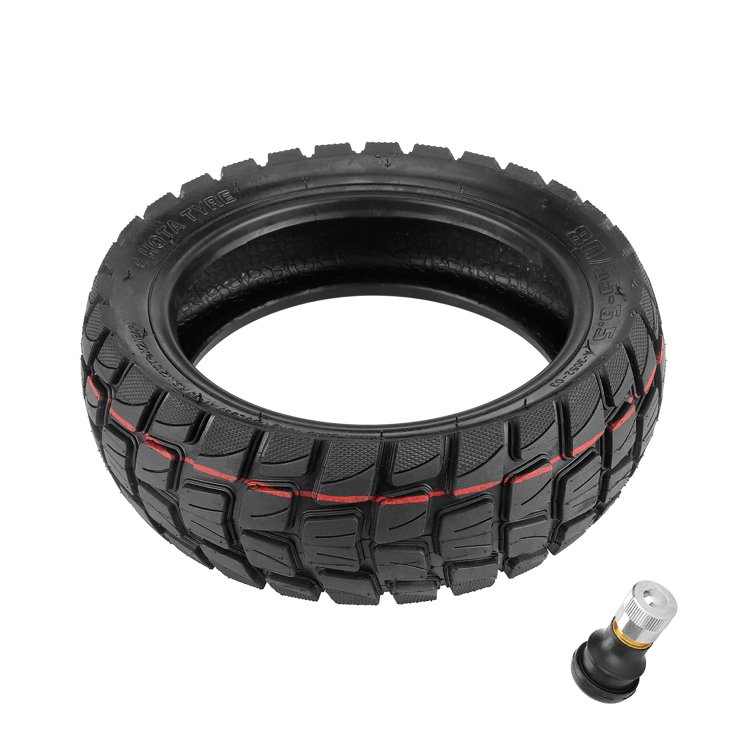 10 Inch 80/55-6.5 Off-Road Tubeless Tire For Electric Scooters High-Quality Super Wear-resistant Non-slip Tire Accessories Parts