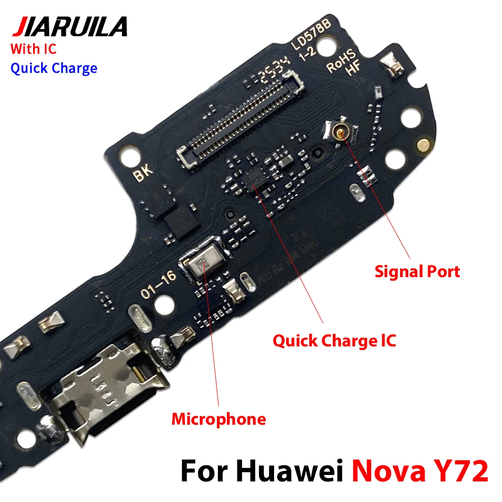 10Pcs For Huawei Honor 60 70 Nova 8 9 Pro 9 Se 12 Se Y60 Y61 Y70 Plus Y71 Y72 Dock Connector Micro USB Charger Charging Port Fle