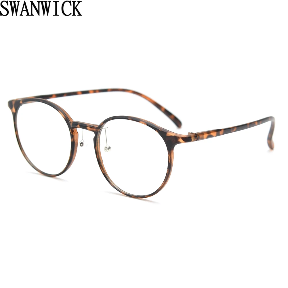 

Swanwick light weight round glasses frames for men clear lens women korean style tr90 glasses female accessories brown green