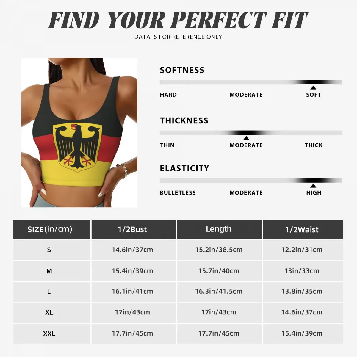 Rompi olahraga seksi Wanita Atasan Crop Lingerie olahraga pakaian jalanan Wanita bendera Jerman kustom