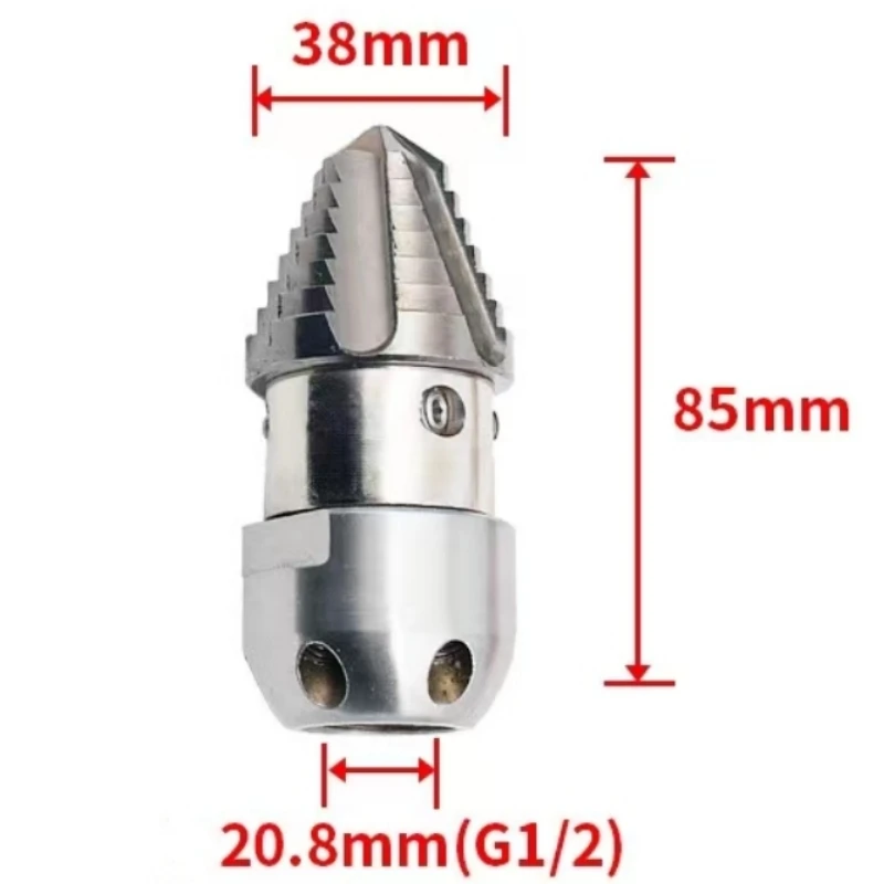 High Pressure Sewer Cleaning Nozzle, Turbine Cleaning Nozzle, Drainage Ditch Cleaning Tool, Dredging Truck, 40/70L Per Minute