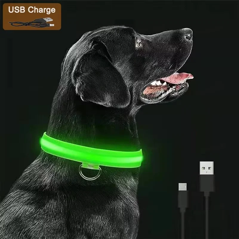 3 Modes Dog Luminous Charge Collar Led Usb Cat Dogs Collars Detachable Night Led Glow Dog Loss Prevention Collar Pet Accessories