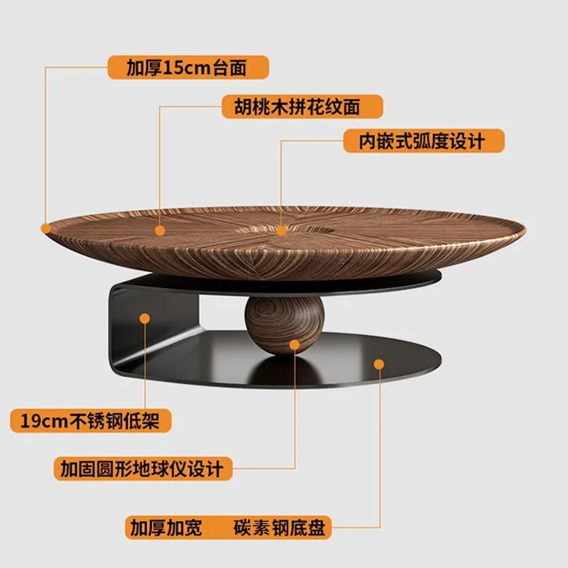 Minimalist rock slab coffee table modern style living room home creative personality small coffee table