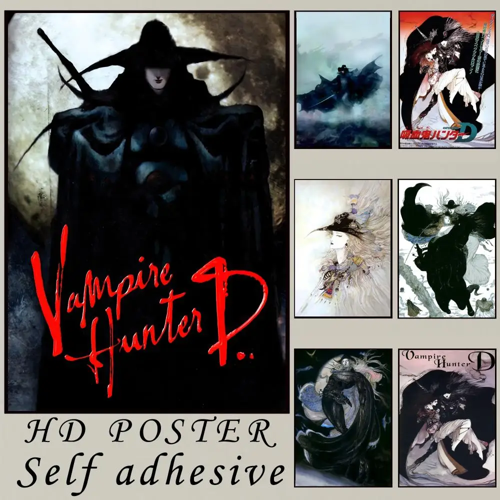 Fantasy Anime Vampire Hunter D Poster Room Wall Art Decor Waterproof Stickers For Home Bar Bedroom Decoration