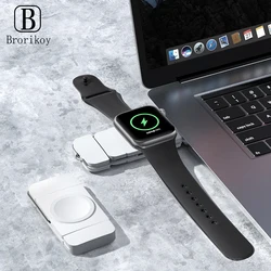 Mini Magnetic Wireless Charger Dock For Apple Watch Series 8 7 6 5 4 SE 3 2 iWatch Portable Type C Fast Charging USB Cable