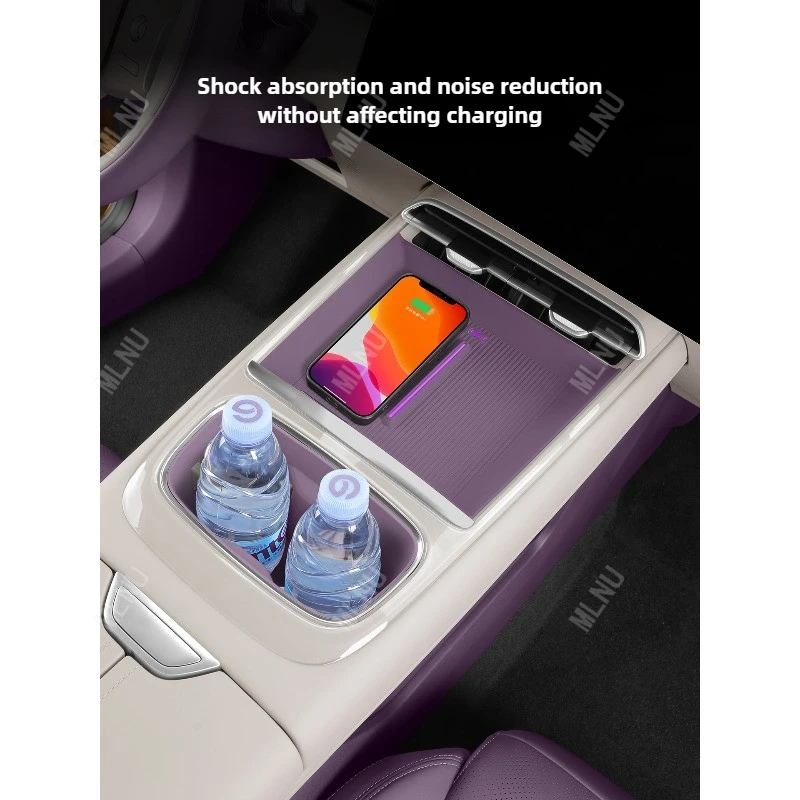 Central Console Wireless Charging Pad For CHANGAN Deepal S07 Accessories 2026 Premium Silicone Anti-Slip Protector Waterproof image 2