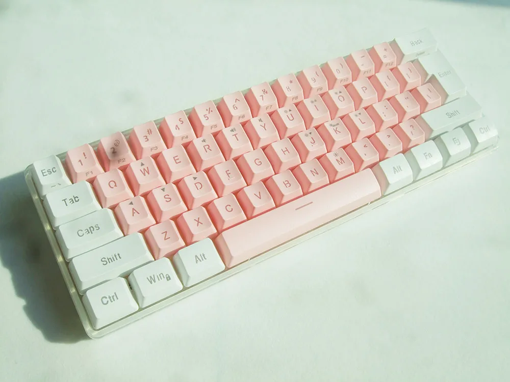 

Usb Backlit pink Keyboards 61 keys mini computer Keyboard gaming pc 60% Musical lady ergonomic office Wired portable key board