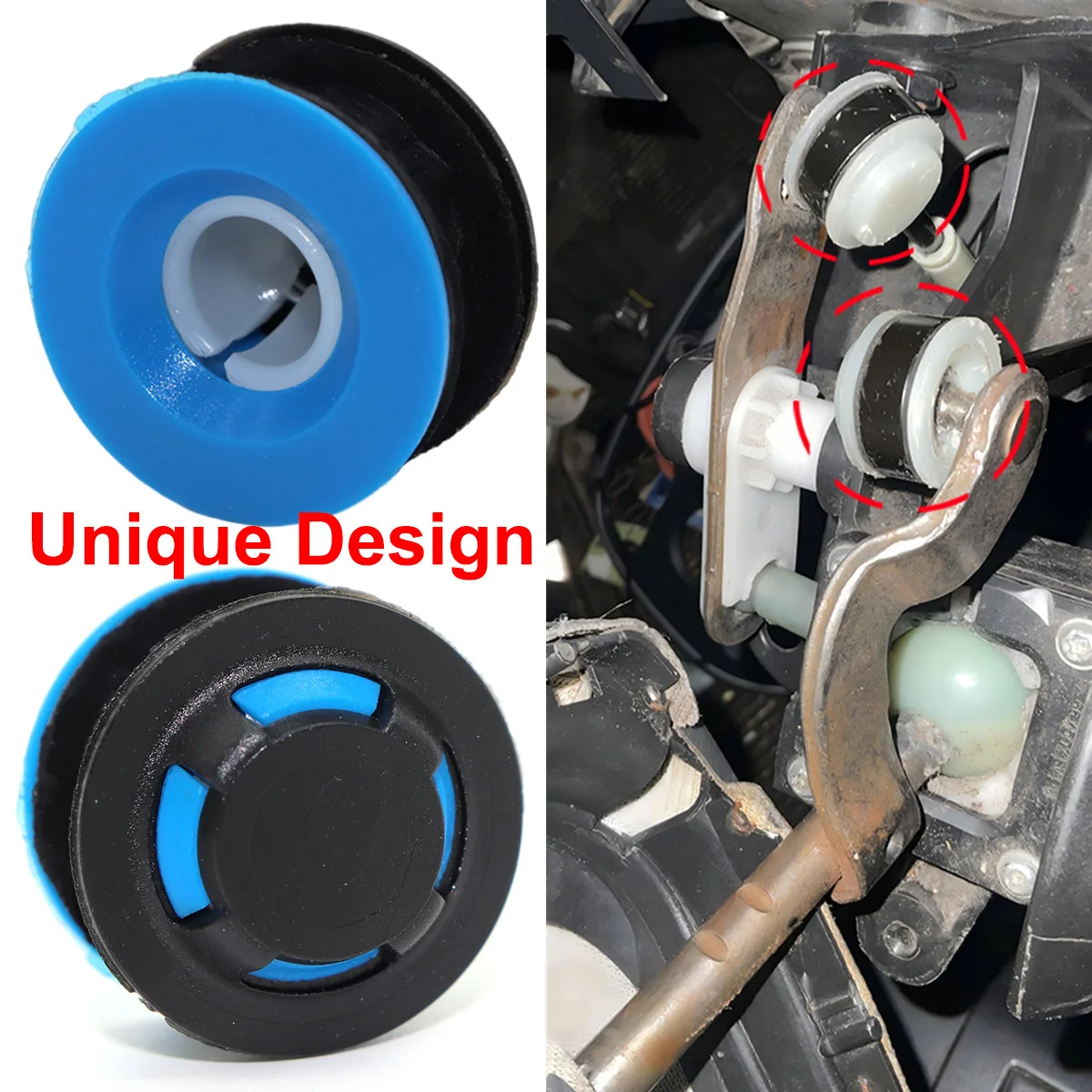 

2Kit For Renault Kangoo 2 X61 FW/KW Scenic II MT Gear Shift Cable Linkage End Rod Bushing Gearbox Shifter Lever Adapter Grommet