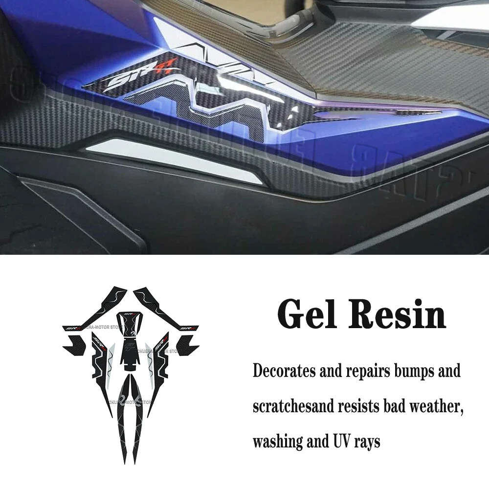 ​For SR GT 125, 2022 2023 2024 2025 Tail Handle Protective Stickers, 3D Resin, Motorcycle Accessories