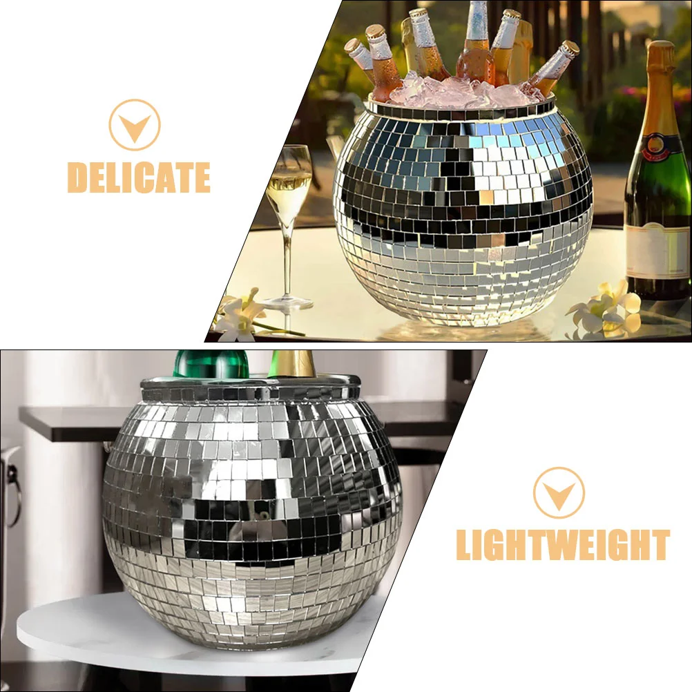 ديسكو الكرة دلو الثلج المشروبات حوض الهوكي مكعب الاكريليك لوازم الحفلات الزينة