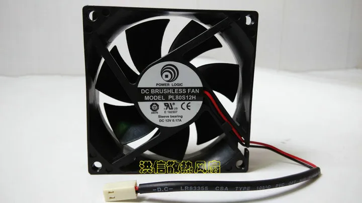

POWER LOGIC PL80S12H DC 12 В 0,17 А 80x80x25 мм 2-проводной 80 мм охлаждающий вентилятор