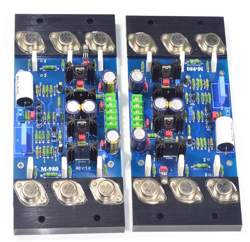 

Refer KSA100 MKII Circuit M980 HiFi fever Class AB 300W+300W ON MJ15024/15025 + MJE15032/15033 Gold seal tube amplifier board