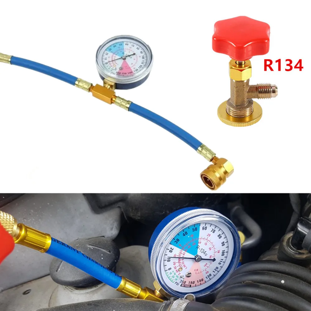 R134a Air Conditioning Recharge Hose Car Refrigerante Gas Open Valve Charging Pipe Refilling Equipment Freon r134a Filling Kit