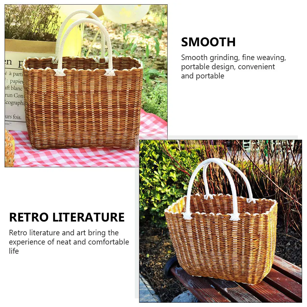 

1pc Plastic Storage Baskets Multifunctional Durable Fruit Vegetable Container Camping Home Organizer Household