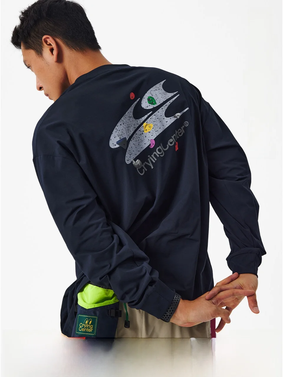 

Crnenter Climbing Gym Logo Cool Sensation Qui Dry Long Sve T-irt for Marathon Running Training Street Sle Polyes...